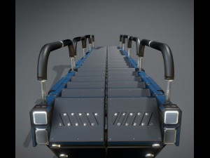 futuristic stairs collection blue 3Dモデル