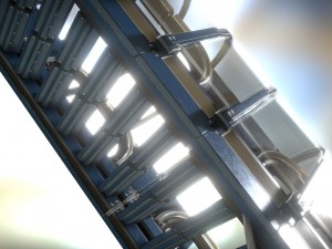futuristic stairs collection blue 3Dモデル