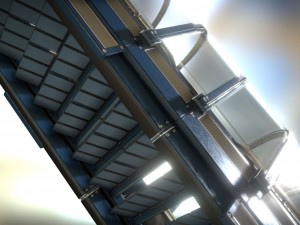 futuristic stairs collection blue 3Dモデル