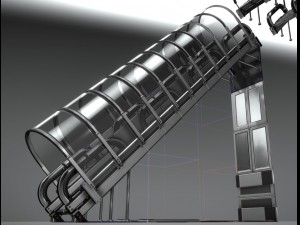 futuristic stairs collection silver Modelo 3D