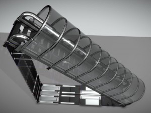 futuristic stairs collection silver Modèle 3D