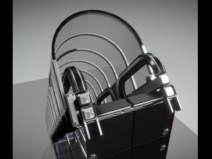 futuristic stairs collection silver Modèle 3D