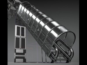 futuristic stairs collection silver Modèle 3D