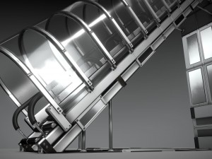 futuristic stairs collection silver Modèle 3D