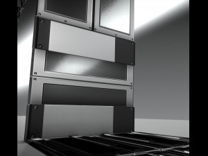 futuristic stairs collection silver Modèle 3D