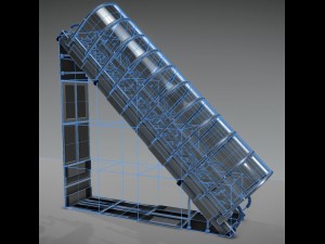 futuristic stairs collection silver Modèle 3D