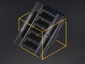 futuristic stairs collection silver Modèle 3D