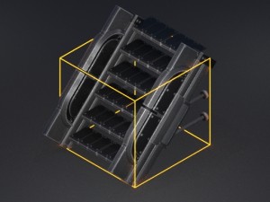 futuristic stairs collection silver Modèle 3D