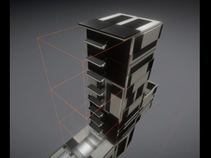 sci-fi ladder set white plastic Model 3D