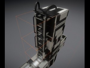 sci-fi ladder set white plastic Model 3D
