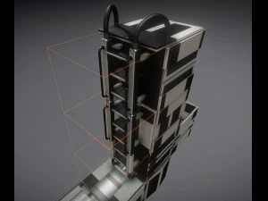 set scala fantascientifica in plastica bianca Modello 3D