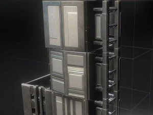 Set scala fantascientifica versione base Modello 3D