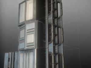 sci-fi ladder set basic version 3D Model