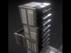 sci-fi ladder set basic version 3D Model