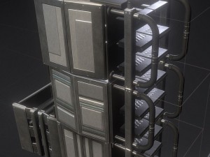 sci-fi ladder set basic version 3D Model