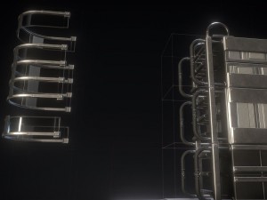 sci-fi ladder set basic version 3D Model