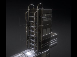 sci-fi ladder set basic version 3D Model