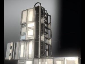sci-fi ladder set basic version 3D Model