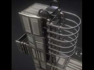 sci-fi ladder set basic version 3D Model