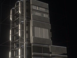 sci-fi ladder set basic version 3D Model