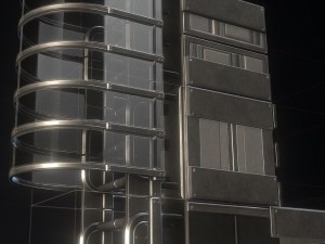 sci-fi ladder set basic version 3D Model