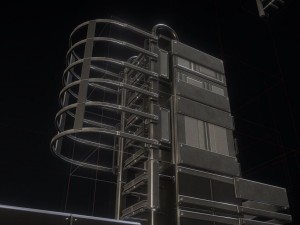sci-fi ladder set basic version 3D Model