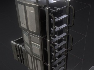 sci-fi ladder set basic version 3D Model