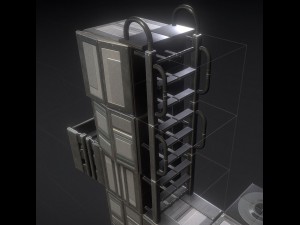 sci-fi ladder set basic version 3D Model