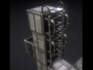 sci-fi ladder set basic version 3D Model