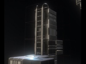 sci-fi ladder set basic version 3D Model