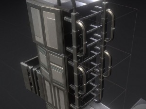 sci-fi ladder set basic version 3D Model