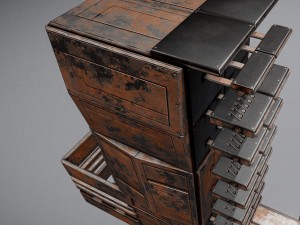 sci-fi ladder set rusty version 3D Модель
