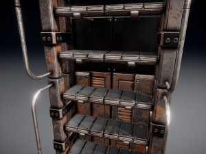 sci-fi ladder set rusty version 3D Модель