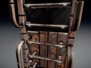 sci-fi ladder set rusty version 3D Модель