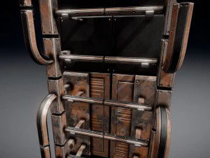 sci-fi ladder set rusty version 3D Model