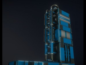 sci-fi ladder set blue version 3Dモデル