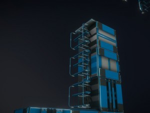 sci-fi ladder set blue version 3Dモデル