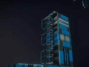 sci-fi ladder set blue version 3D Model