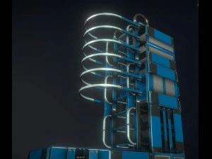 sci-fi ladder set blue version 3D Model