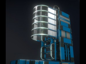 sci-fi ladder set blue version 3Dモデル