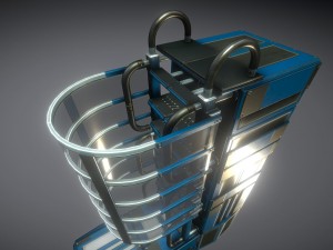 sci-fi ladder set blue version 3Dモデル