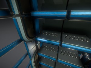 sci-fi ladder set blue version 3Dモデル