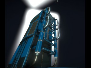 sci-fi ladder set blue version 3Dモデル