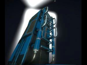 sci-fi ladder set blue version 3D Model