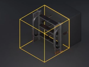 sci-fi ladder set blue version 3D Model