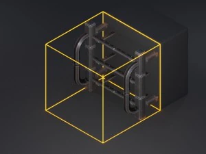 sci-fi ladder set blue version 3D Model