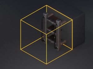 sci-fi ladder set blue version 3Dモデル