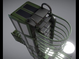 modular sci-fi ladders green 3Dモデル