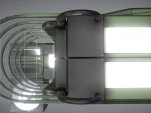 modular sci-fi ladders green 3D Model
