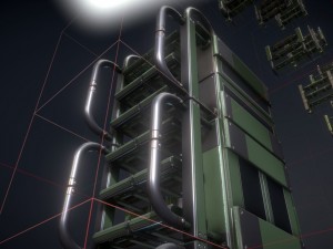 modular sci-fi ladders green 3Dモデル